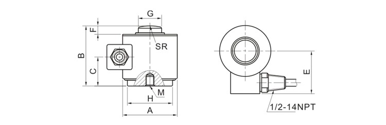 GCS703 Hopper Scale Canister compression load cell