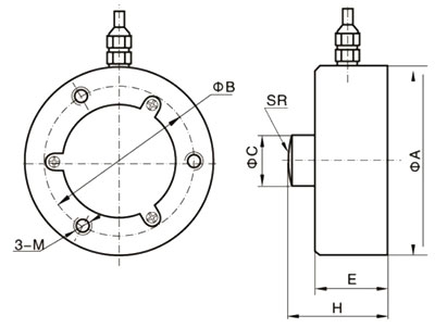 Compression load cell 200kg to 30 ton dimension