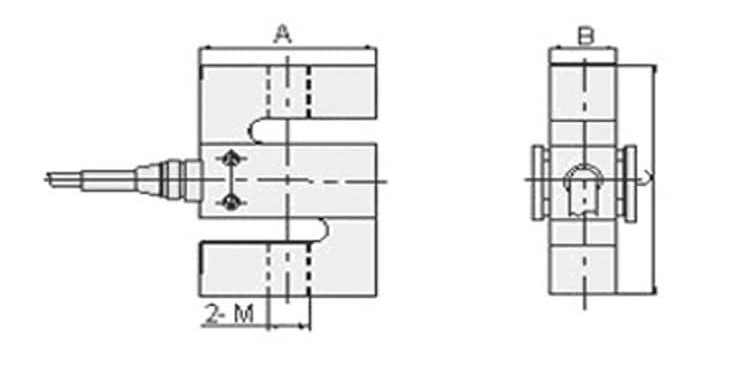MLC302-S type force sensor dimension