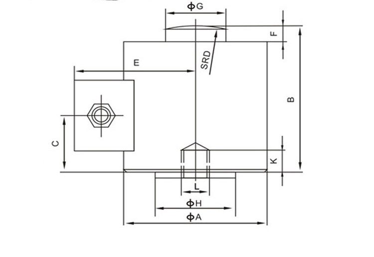 MLC401 Compression force load cell dimension