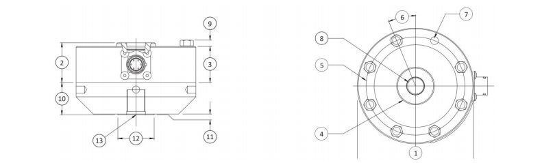 H1200 Standard Spoke-Type Force Sensor (Small Range) H1200 Standard Spoke-Type Force Sensor (Small Range)