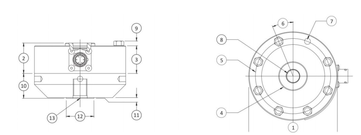 H1100 High-Precision Spoke-Type Force Sensor
