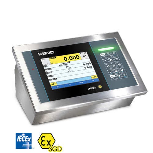 DINI ARGEO / 3590EGT-IECEX3GD Touch screen Indicator for Ex 2 and 22 Zones