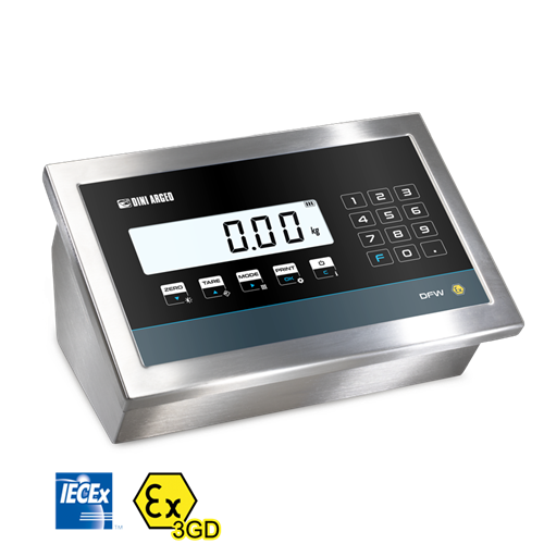 DINI ARGEO / DFWIECEX3GD: IECEx Weight Indicator For Ex 2 & 22 Zones
