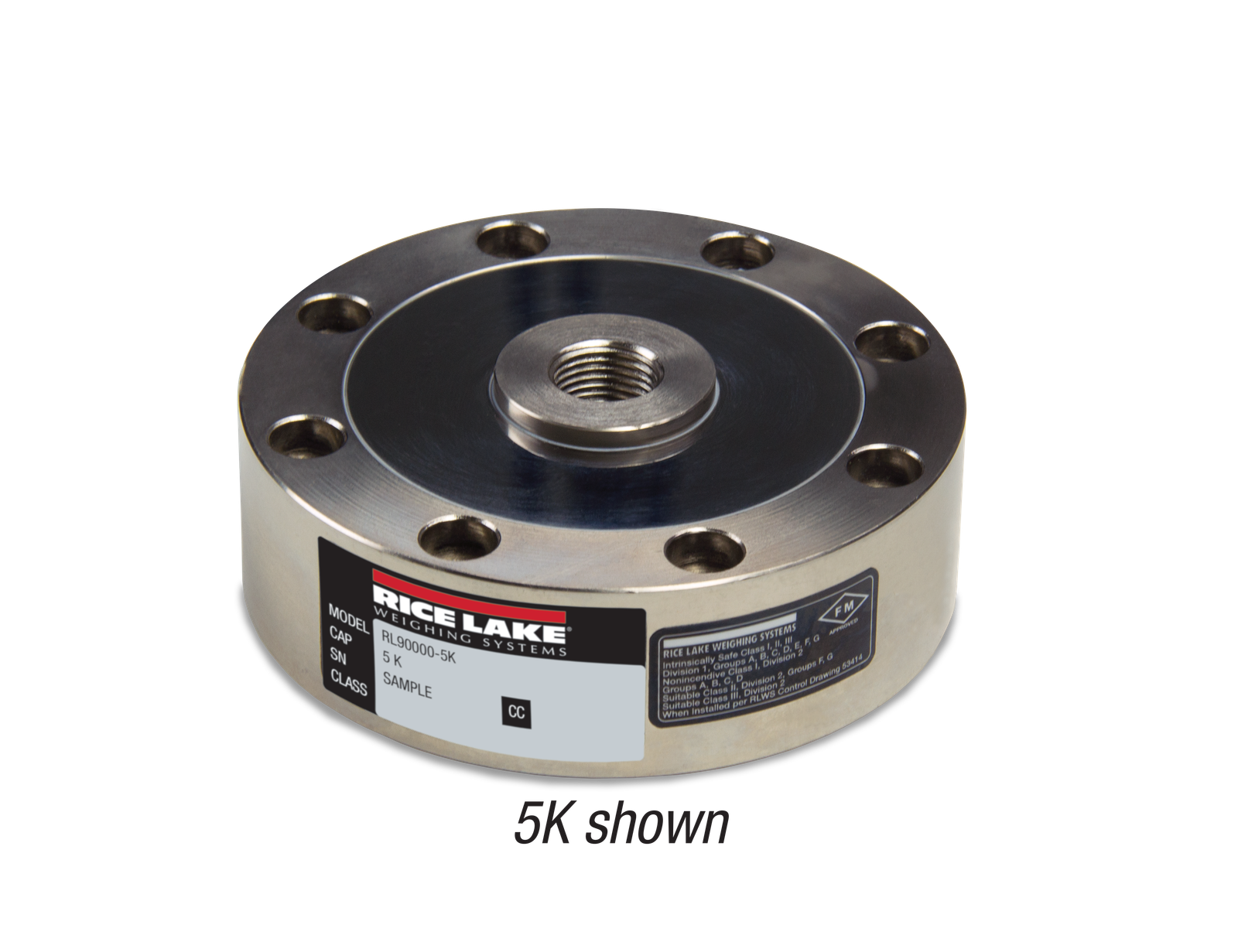 Rice Lake RL90000 Alloy Steel, Compression Disk Load Cell